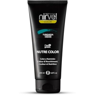 Nirvel Máscara profissional Nutre Color Fluor turquesa 200 ml Nirvel Máscara profissional Nutre Color Fluor turquesa 200 ml