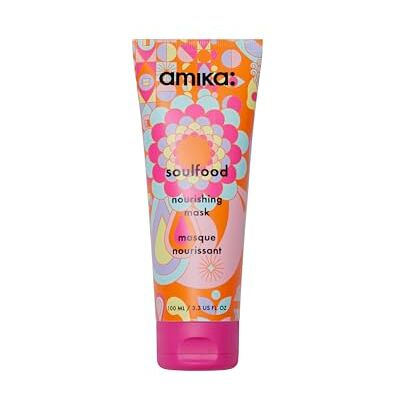 Amika Máscara nutritiva Soulfood Hidratação profunda para cabelos secos e danificados, condicionador profundo com óleo de jojoba, com espinheiro mar, vegano, 200 ml Amika Máscara nutritiva Soulfood Hidratação profunda para cabelos secos e danificados, condicionador profundo com óleo de jojoba, com espinheiro mar, vegano, 200 ml