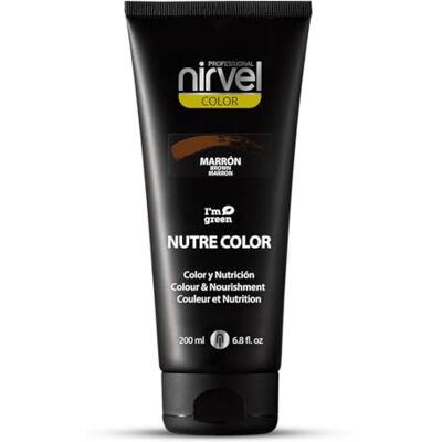 Nirvel NUTRE cor castanho intenso 200 ml máscara profissional Coloração temporária nutrição e brilho Nirvel NUTRE cor castanho intenso 200 ml máscara profissional Coloração temporária nutrição e brilho