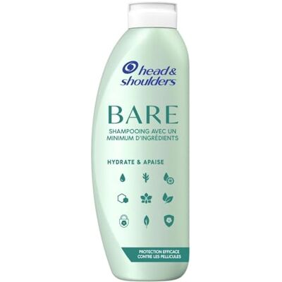 Head & Shoulders Hidrata e suaviza o champô anticaspa sem sulfatos de 400 ml. Champô bare Head & Shoulders Hidrata e suaviza o champô anticaspa sem sulfatos de 400 ml. Champô bare