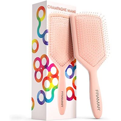 FRAMAR Escova de Cabelo Desembaraçante – Escova de Cabelo Anti-Quebra, Escova Anti-Puxões, Pente Anti-Puxões, Elimina os Nós e Reduz o Frisado e a Quebra, Hair Brush, Grande Superfície – Champanhe Cepillo Antitirones, Peine Antitirones, Elimina los Nudo FRAMAR Escova de Cabelo Desembaraçante – Escova de Cabelo Anti-Quebra, Escova Anti-Puxões, Pente Anti-Puxões, Elimina os Nós e Reduz o Frisado e a Quebra, Hair Brush, Grande Superfície – Champanhe Cepillo Antitirones, Peine Antitirones, Elimina los Nudo
