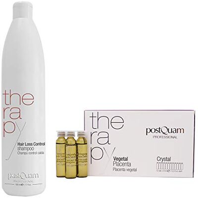 POSTQUAM Pacote de tratamento para controlo e prevenção da queda do cabelo Inclui 12 ampolas de placenta vegetal capilar de 9 ml + champô anti-queda 500 ml POSTQUAM Pacote de tratamento para controlo e prevenção da queda do cabelo Inclui 12 ampolas de placenta vegetal capilar de 9 ml + champô anti-queda 500 ml