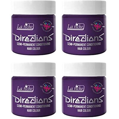 La Riche 4 x Directions Semi-Permanent Hair Color Bote de 100 ml (roxo) La Riche 4 x Directions Semi-Permanent Hair Color Bote de 100 ml (roxo)