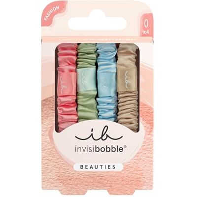 Invisibobble Beauties Satin Sorbet (4 peças) – elásticos de cabelo acetinado para mulher, hair ties suaves com superfície sedosa, para de cavalo, laço e penteados elegantes Invisibobble Beauties Satin Sorbet (4 peças) – elásticos de cabelo acetinado para mulher, hair ties suaves com superfície sedosa, para de cavalo, laço e penteados elegantes