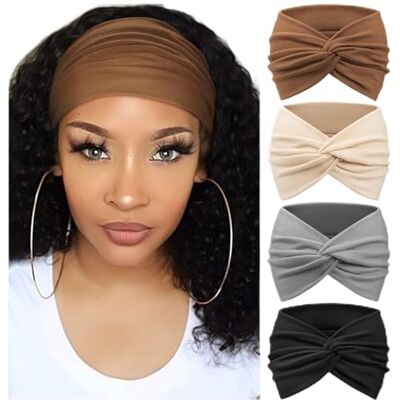 DRESHOW 4 Peças Bandana Para Mulher Turbante Boêmio Elástico Fita Faixa para o Cabelo Bandana Acessórios Para o Cabelo DRESHOW 4 Peças Bandana Para Mulher Turbante Boêmio Elástico Fita Faixa para o Cabelo Bandana Acessórios Para o Cabelo