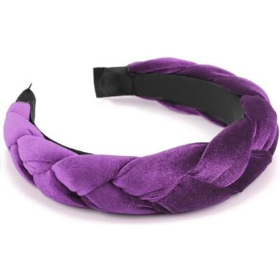 DRESHOW Diademas trançadas para mulher aro de veludo elástico Criss Cross Hair Bands acessórios DRESHOW Diademas trançadas para mulher aro de veludo elástico Criss Cross Hair Bands acessórios