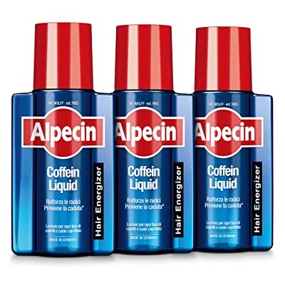 Alpecin Caffeine Liquid 3 x 200 ml Loção anti-queda para homem para o crescimento natural do cabelo, produtos anti-perda e perda hereditária, fortalece e estimula as raízes Alpecin Caffeine Liquid 3 x 200 ml Loção anti-queda para homem para o crescimento natural do cabelo, produtos anti-perda e perda hereditária, fortalece e estimula as raízes