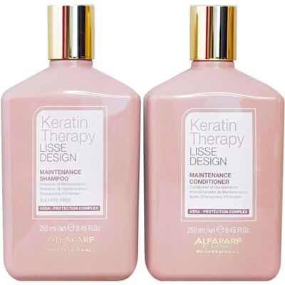 ALFAPARF MILANO Alfaparf Keratin Therapy Lisse Design Shampoo de Manutenção 250ml + Condicionador 250ml ALFAPARF MILANO Alfaparf Keratin Therapy Lisse Design Shampoo de Manutenção 250ml + Condicionador 250ml