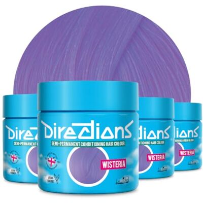 La Riche 4 x Directions Cor de Cabelo Semi-Permanente Frasco de 100 ml (Wisteria) La Riche 4 x Directions Cor de Cabelo Semi-Permanente Frasco de 100 ml (Wisteria)