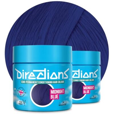 La Riche 2 x Directions Cor de Cabelo Semi-Permanente Frasco de 100 ml (Azul Meia-Noite) La Riche 2 x Directions Cor de Cabelo Semi-Permanente Frasco de 100 ml (Azul Meia-Noite)