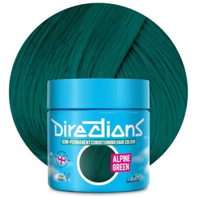 La Riche Directions Semi-Permanent Hair Color Bote de 100 ml, verde alpino La Riche Directions Semi-Permanent Hair Color Bote de 100 ml, verde alpino