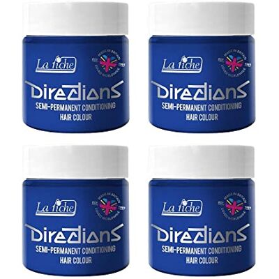 La Riche 4 x Directions Semi-Permanent Hair Color Bote de 100 ml (Atlantic Blue) La Riche 4 x Directions Semi-Permanent Hair Color Bote de 100 ml (Atlantic Blue)
