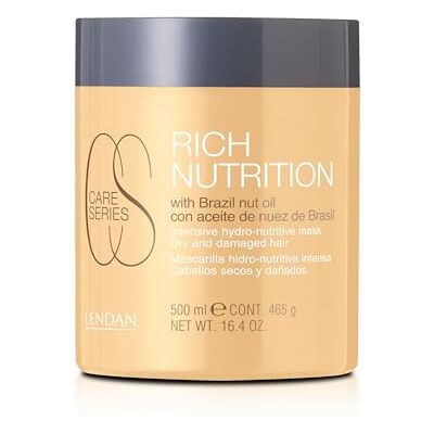 Lendan Máscara hidratante cabelo Rich Nutrition 500 ml cabelos secos e danificados com óleo de noz do Brasil nutrição e hidratação intensamente o cabelo reparador de pontas abertas e secas Lendan Máscara hidratante cabelo Rich Nutrition 500 ml cabelos secos e danificados com óleo de noz do Brasil nutrição e hidratação intensamente o cabelo reparador de pontas abertas e secas