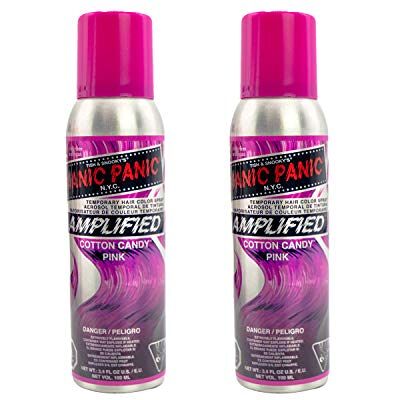 Manic Panic Spray de cor rosa algodão doce , vegano, sem crueldade animal, cor rosa temporária, 3 x 100 ml Manic Panic Spray de cor rosa algodão doce , vegano, sem crueldade animal, cor rosa temporária, 3 x 100 ml