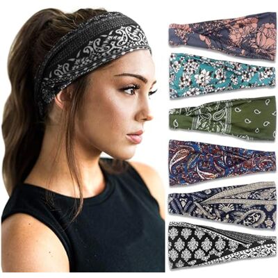 DRESHOW 6 peças de faixa para mulher Yoga Correr Diademas Esportes Treinamento Faixas para o cabelo Acessório Bonito DRESHOW 6 peças de faixa para mulher Yoga Correr Diademas Esportes Treinamento Faixas para o cabelo Acessório Bonito