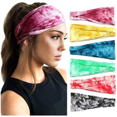 DRESHOW 6 bandoletes para mulher para yoga, correr, desportos, treino, faixas para o cabelo, lindo acessório DRESHOW 6 bandoletes para mulher para yoga, correr, desportos, treino, faixas para o cabelo, lindo acessório