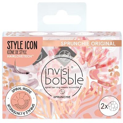 Invisibobble Sprunchie de cavalo seda leopardo rosa e bege x2 Scrunchie seda com borracha de cabelo em espiral para interior Silk scrunchies edição limitada Invisibobble Sprunchie de cavalo seda leopardo rosa e bege x2 Scrunchie seda com borracha de cabelo em espiral para interior Silk scrunchies edição limitada
