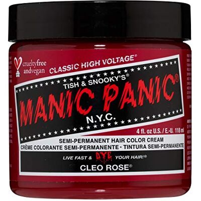 Manic Panic Cleo Rose Classic Creme Vegan Cruelty Free Red Semi Permanent Hair Dye 118 ml Manic Panic Cleo Rose Classic Creme Vegan Cruelty Free Red Semi Permanent Hair Dye 118 ml