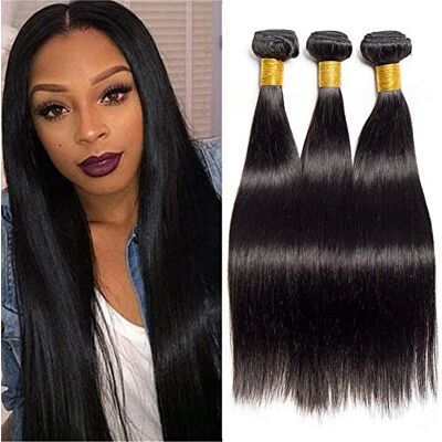 feibin Straight Hair Bundles Brazilian Virgin 3 pacotes sem processar Real Hair extensões de cabelo 100% cabelo humano cor preta natural (14 14 14 polegadas) feibin Straight Hair Bundles Brazilian Virgin 3 pacotes sem processar Real Hair extensões de cabelo 100% cabelo humano cor preta natural (14 14 14 polegadas)