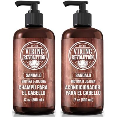 Viking Shampoo e Condicionador para Homens - 2 x 500 ml - Natural com Jojoba & Biotina Viking Shampoo e Condicionador para Homens - 2 x 500 ml - Natural com Jojoba & Biotina
