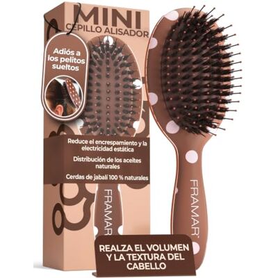 FRAMAR Escova de cabelo pequeno escova de cerdas jabali bolinhas Escova de cabelo de viagem, escovas de cerdas jabali, escova de viagem, escova de cabelo cerdas jabali FRAMAR Escova de cabelo pequeno escova de cerdas jabali bolinhas Escova de cabelo de viagem, escovas de cerdas jabali, escova de viagem, escova de cabelo cerdas jabali