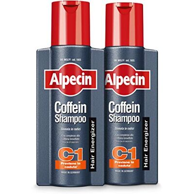 Alpecin Coffein Xampu C1, 2 x 250 ml, champô anti-queda para homem, 2 x 250 ml, champô anti-queda Alpecin Coffein Xampu C1, 2 x 250 ml, champô anti-queda para homem, 2 x 250 ml, champô anti-queda