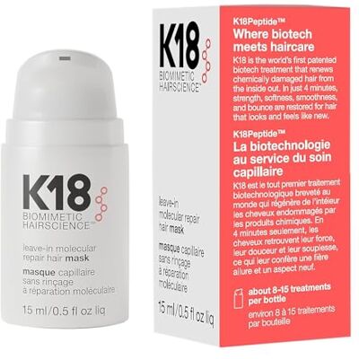 K18 Máscara Capilar Molecular de Reparação Leave-In 15ml K18 Máscara Capilar Molecular de Reparação Leave-In 15ml