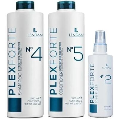 Lendan Plexforte Kit Intense 3 Produtos (champô 1000 ml + condicionador 1000 ml + preenchedor de ligações 200 ml) Lendan Plexforte Kit Intense 3 Produtos (champô 1000 ml + condicionador 1000 ml + preenchedor de ligações 200 ml)