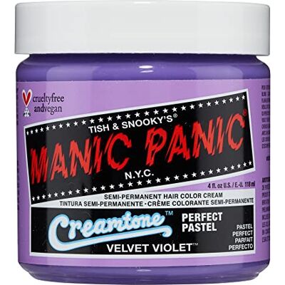 Manic Panic Creamtons perfeitos pastel Hair Dye (Velvet Violet) Manic Panic Creamtons perfeitos pastel Hair Dye (Velvet Violet)