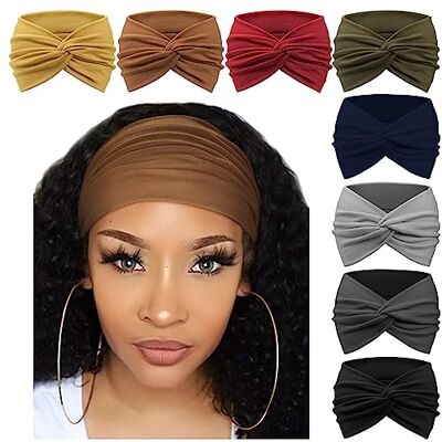DRESHOW 8 peças diadema para mulher turbante boémia elástico fita para cabelo boho faixa de cabeça acessórios para cabelo DRESHOW 8 peças diadema para mulher turbante boémia elástico fita para cabelo boho faixa de cabeça acessórios para cabelo