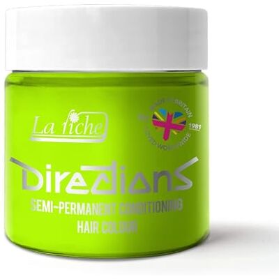 La Riche Directions Semi-Permanent Hair Color Bote de 100 ml (verde fluorescente) La Riche Directions Semi-Permanent Hair Color Bote de 100 ml (verde fluorescente)
