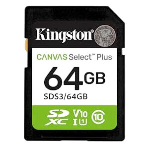 Kingston Cartão de memória SD Canvas Select Plus 64GB SDXC Gen3 100MB/s C10 UHS-I U1 V10-SDS3/64GB Kingston Cartão de memória SD Canvas Select Plus 64GB SDXC Gen3 100MB/s C10 UHS-I U1 V10-SDS3/64GB
