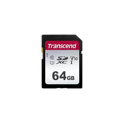 Transcend Cartão de memória SD UHS-I SDXC SDC300S 64GB, 100MB/s, U1, V10 Compatível com câmaras DSLR, câmaras digitais, câmaras de vigilância para exteriores e câmaras de vídeo. Transcend Cartão de memória SD UHS-I SDXC SDC300S 64GB, 100MB/s, U1, V10 Compatível com câmaras DSLR, câmaras digitais, câmaras de vigilância para exteriores e câmaras de vídeo.