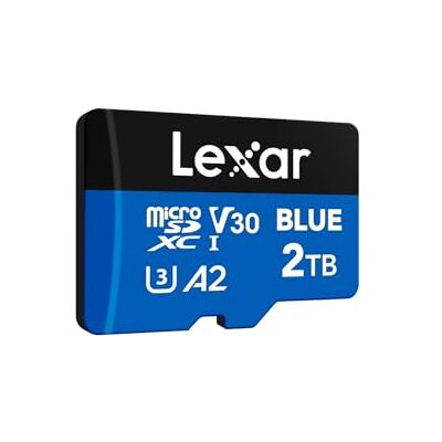 Lexar Blue Cartão Micro SD 2 TB, até 160 MB/s de leitura, Cartão microSDXC UHS-I, C10, U3, V30, A2, Full-HD 4K, Cartão de Memória de Alta Velocidade para Smartphones/tablets/câmeras de ação microSDXC , C10, U3, V30, A2, Full-HD 4K, tarjeta de memoria de Lexar Blue Cartão Micro SD 2 TB, até 160 MB/s de leitura, Cartão microSDXC UHS-I, C10, U3, V30, A2, Full-HD 4K, Cartão de Memória de Alta Velocidade para Smartphones/tablets/câmeras de ação microSDXC , C10, U3, V30, A2, Full-HD 4K, tarjeta de memoria de
