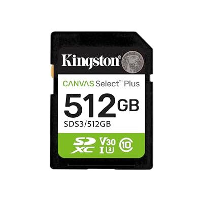 Kingston Cartão de memória SD Canvas Select Plus 512GB SDXC Gen3 150MB/s C10 UHS-I U3 V30-SDS3/512GB Kingston Cartão de memória SD Canvas Select Plus 512GB SDXC Gen3 150MB/s C10 UHS-I U3 V30-SDS3/512GB
