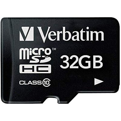 Verbatim Premium microSDHC Cartão de memória I 32 GB I para gravações de vídeo Full HD I cartão SD preto resistente à água e à prova de choques I cartão SD para câmara, smartphone, tablet Verbatim Premium microSDHC Cartão de memória I 32 GB I para gravações de vídeo Full HD I cartão SD preto resistente à água e à prova de choques I cartão SD para câmara, smartphone, tablet