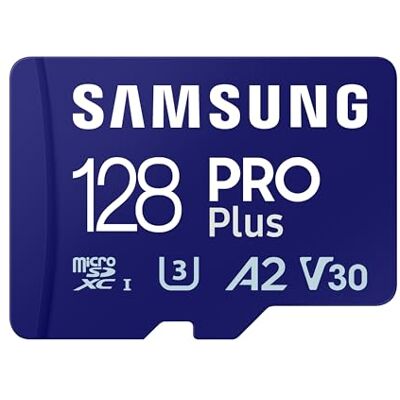 Samsung PRO Plus Cartão de memória MicroSD com Leitor USB, 128GB, 180 e 130 MB/s, Full HD & 4K UHD, UHS-I, U3, V30, A2, Compatível com Smartphone Android, Tablet, GoPro e Dron DJI (MB-MD128SB) Samsung PRO Plus Cartão de memória MicroSD com Leitor USB, 128GB, 180 e 130 MB/s, Full HD & 4K UHD, UHS-I, U3, V30, A2, Compatível com Smartphone Android, Tablet, GoPro e Dron DJI (MB-MD128SB)