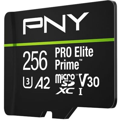 PNY 256GB Pro Elite Prime C10 U3 V30 A2 microSDXC cartão de memória flash PNY 256GB Pro Elite Prime C10 U3 V30 A2 microSDXC cartão de memória flash