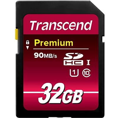 Transcend Cartão de memória TS32GSDU1 SDHC classe 10 UHS-I (Premium), velocidade de transferência de 90 MB / s (máx.) Transcend Cartão de memória TS32GSDU1 SDHC classe 10 UHS-I (Premium), velocidade de transferência de 90 MB / s (máx.)