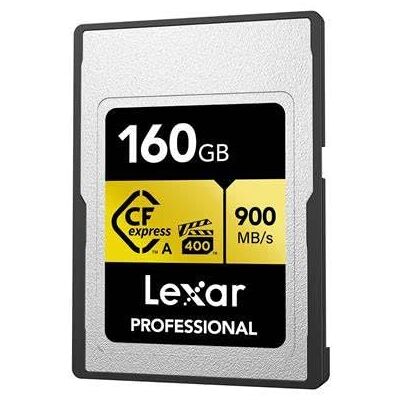 Lexar Cartão de memória profissional CFexpress tipo A Gold Series de 160 GB Até 900 MB/s de leitura, vídeo 8K Lexar Cartão de memória profissional CFexpress tipo A Gold Series de 160 GB Até 900 MB/s de leitura, vídeo 8K