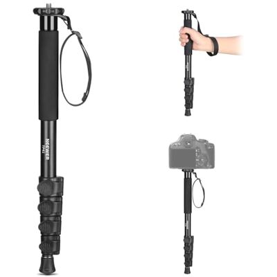 Neewer 155 cm monopé de câmera, portátil de liga de alumínio de viagem monopéé com haste de 1/4'' 3/8'' adaptador de parafuso para câmaras DSLR, acessórios de câmara profissional, máximo 8 kg, TP41 Neewer 155 cm monopé de câmera, portátil de liga de alumínio de viagem monopéé com haste de 1/4'' 3/8'' adaptador de parafuso para câmaras DSLR, acessórios de câmara profissional, máximo 8 kg, TP41