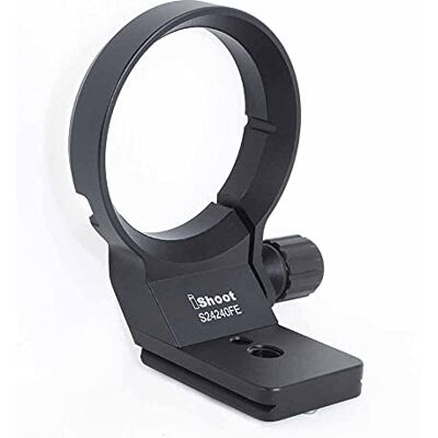 iShoot Anel de montagem em tripé colar de lente compatível com Sony FE 24 240 mm F3,5-6,3 OSS, suporte de lente parte inferior é Arca-Swiss Fit câmara placa de libertação rápida iShoot Anel de montagem em tripé colar de lente compatível com Sony FE 24 240 mm F3,5-6,3 OSS, suporte de lente parte inferior é Arca-Swiss Fit câmara placa de libertação rápida