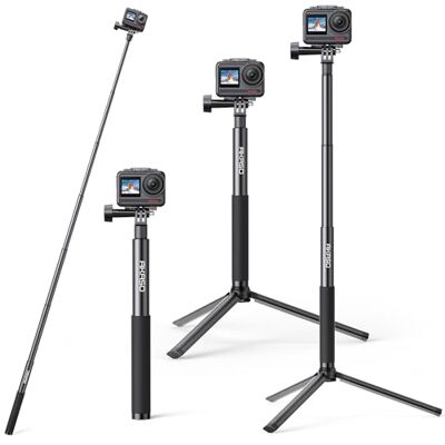 AKASO Vara Selfie/Selfie Stick Extensível até 120 cm, com tripé de 19 cm Compatível com câmara desportiva EK7000/Brave 4/Brave 7/V50X/V50 Elite/dji Osmo Action AKASO Vara Selfie/Selfie Stick Extensível até 120 cm, com tripé de 19 cm Compatível com câmara desportiva EK7000/Brave 4/Brave 7/V50X/V50 Elite/dji Osmo Action