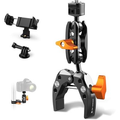 K&F CONCEPT Braço mágico com Super Clamp, rótula de 360° e rosca de 1/4" Inclui adaptador GoPro e pinça para telemóvel, compatível com câmara e estabilizador, carga máxima de 3 kg MS13 K&F CONCEPT Braço mágico com Super Clamp, rótula de 360° e rosca de 1/4" Inclui adaptador GoPro e pinça para telemóvel, compatível com câmara e estabilizador, carga máxima de 3 kg MS13
