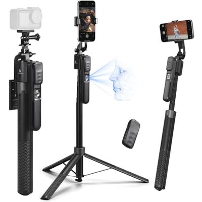 K&F CONCEPT Trípode Palo Selfie Seguimiento Facial 180cm Giratório 360°, Monopie Selfie compatível com iPhone, Android, Insta360 Luna Ultra Y Pocket 3/4 -X106 K&F CONCEPT Trípode Palo Selfie Seguimiento Facial 180cm Giratório 360°, Monopie Selfie compatível com iPhone, Android, Insta360 Luna Ultra Y Pocket 3/4 -X106