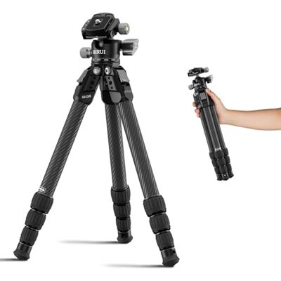 Sirui Tripé de carbono AM-224S+G0, compacto, leve e portátil para 80 cm de altura, leve, espetos de metal, mesa, fotografia macro, viagens, vlogging, câmara SLR digital, câmara sem espelho Sirui Tripé de carbono AM-224S+G0, compacto, leve e portátil para 80 cm de altura, leve, espetos de metal, mesa, fotografia macro, viagens, vlogging, câmara SLR digital, câmara sem espelho