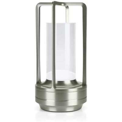 MMOBIEL Lámpara de Mesa Vidrio LED Inalámbrica Redonda de Metal Recargable con Control Táctil, 3 Colores de Luz Regulables, Batería 2000mAh, USB-C para Interior/Exterior, Dormitorio – Plata MMOBIEL Lámpara de Mesa Vidrio LED Inalámbrica Redonda de Metal Recargable con Control Táctil, 3 Colores de Luz Regulables, Batería 2000mAh, USB-C para Interior/Exterior, Dormitorio – Plata