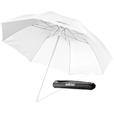 walimex pro Mini guarda-chuva transparente (91 cm, dobrável, tamanho de transporte de 40 cm), branco walimex pro Mini guarda-chuva transparente (91 cm, dobrável, tamanho de transporte de 40 cm), branco