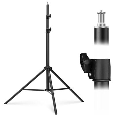 K&F CONCEPT Tripé de luz para fotografia, 280 cm, Tripé de luz em metal para fotografia de estúdio, refletor, flash e vídeo, tripé de iluminação ajustável alto com rosca universal de 1/4 K&F CONCEPT Tripé de luz para fotografia, 280 cm, Tripé de luz em metal para fotografia de estúdio, refletor, flash e vídeo, tripé de iluminação ajustável alto com rosca universal de 1/4