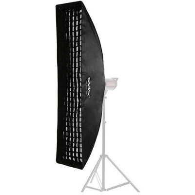 Softbox Godox com suporte Bowens + grade 40x180cm - Modificador de luz retangular Softbox Godox com suporte Bowens + grade 40x180cm - Modificador de luz retangular